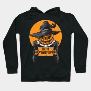 Pumpkin Head Scary Witch Happy Halloween Costume Gift Hoodie